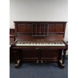 A Gebruder Sohne overstrung upright piano
