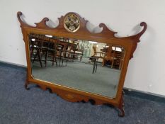 A 19th century Chippendale style overmantel mirror