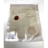 A scarce letter signed by Francois Marie, Marquis de Barthelemy, ambassador,