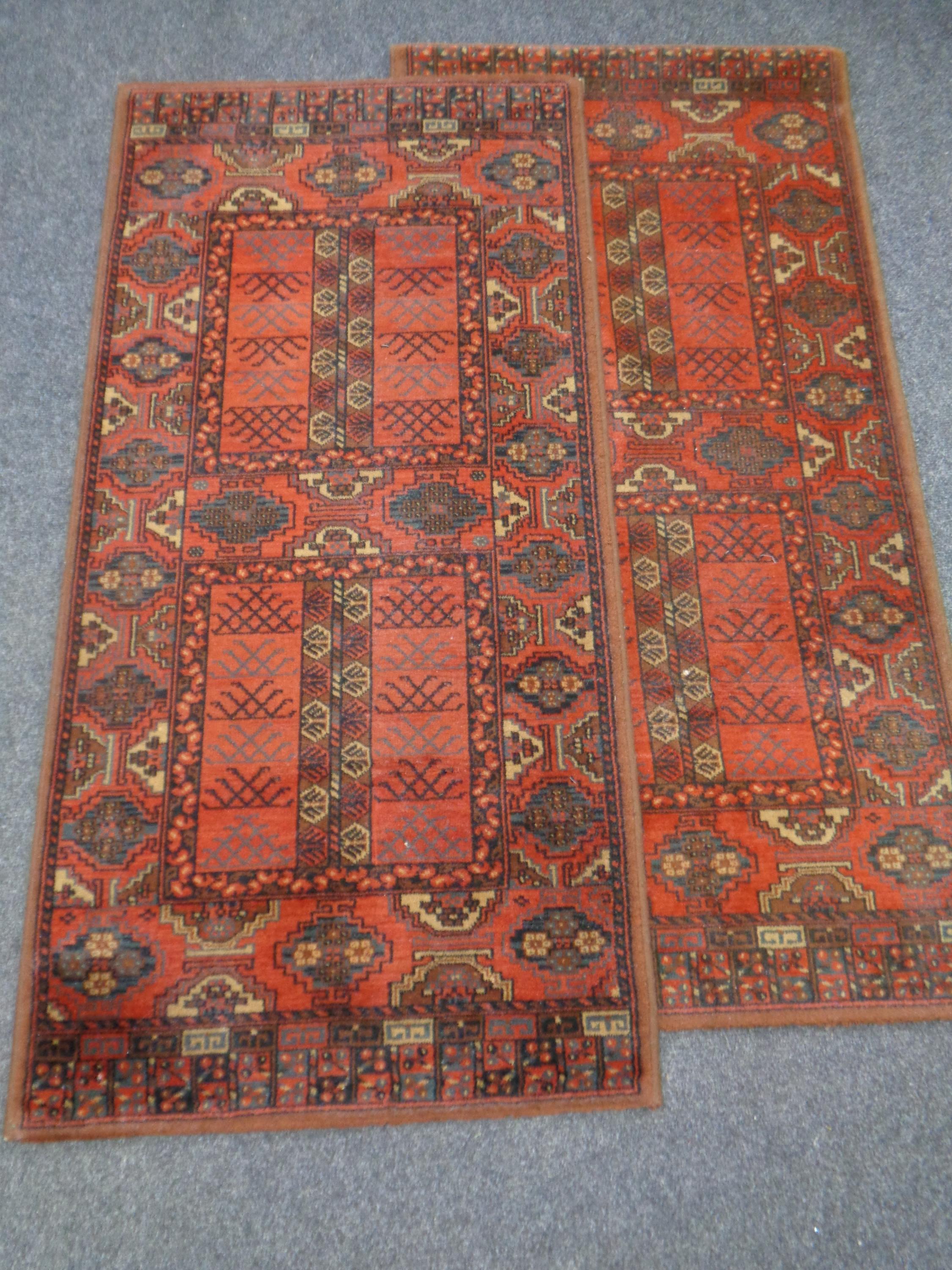 A machined Royal Keshan Persian design woolen carpet together with two Persian design runners - Image 2 of 2