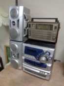 A Goodman's hifi system together with a Selena 8 band radio