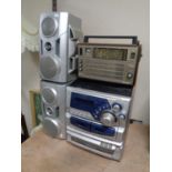 A Goodman's hifi system together with a Selena 8 band radio