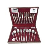 A Viners Love Story 44 piece cutlery set in canteen.