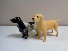 Two Beswick figures, dogs,