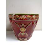 A 19th century Minton glazed pottery Art Nouveau planter, height 22.