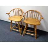 A pair of Bentwood breakfast bar chairs