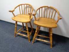 A pair of Bentwood breakfast bar chairs