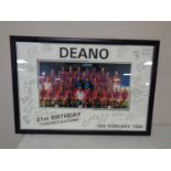 A Crystal Palace 1994 team photograph presented to Dean Gordon on his 21st birthday,