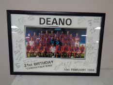 A Crystal Palace 1994 team photograph presented to Dean Gordon on his 21st birthday,