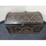 An antique Persian style dome topped trunk