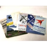 A quantity of flying related items including air display programmes from Farnborough, Biggin Hill,