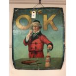 A vintage advertising board, 'It's Ok Sauce',