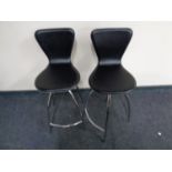 Two contemporary breakfast bar stools