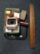 A mahogany and brass plate camera by J Lancaster and Son of Birmingham,