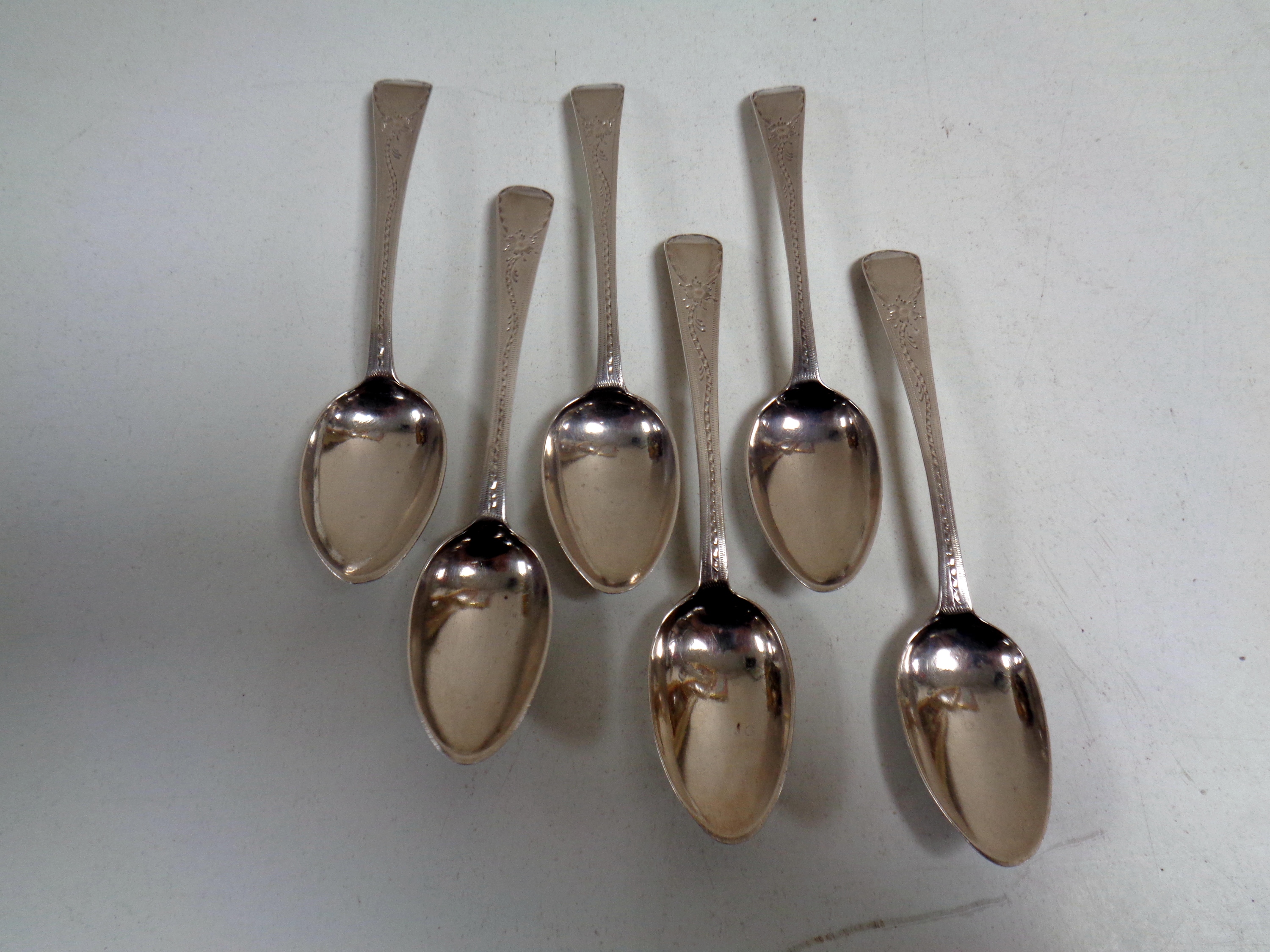 A set of six Glasgow silver teaspoons,