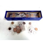 A small quantity of British decimal and pre decimal copper coinage