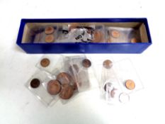 A small quantity of British decimal and pre decimal copper coinage