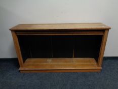 An Edwardian oak bookcase base