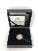 A 2017 South African Quarter Ounce Gold Krugerrand, in box with certificate.