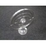 A chromed metal armillary sphere