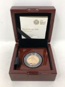 A Royal Mint Sovereign 2020, boxed with certificate.