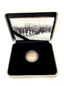 A 25th Anniversary of VJ Day Gold Sovereign, boxed with certificate.