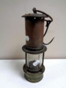 A vintage Pattersons miner's lamp