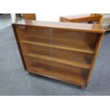 A set of 20th century sliding glass door bookshelves