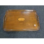 An inlaid serving tray