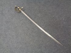 A 19th century style brass hilted sword