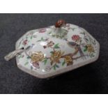A 19th century soup tureen with ladle
