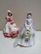 Two Royal Worcester limited edition figures, Sweet Pansy and Sweet Aster,