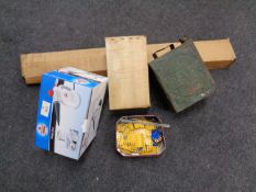 A boxed Kodak projector and screen together with a boxed steam cleaner, small quantity of Meccano,