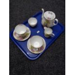 A Shelley England's Charm seven piece bone china tea for two