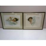 Two framed Bessie Pease Gutmann prints,