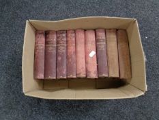 A box containing nine volumes,