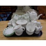 A tray containing an eleven piece Queen Elizabeth Golden Jubilee tea service, Atlas china,