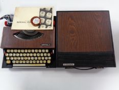 A cased Imperial portable typewriter