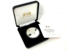 A 2016 £5 silver proof coin, The Anniversary of the World Cup Victory 1966, boxed with certificate.