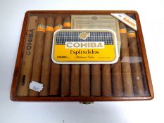 A Cohiba Esplendidos Cuban cigar box containing 24 cigars