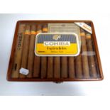 A Cohiba Esplendidos Cuban cigar box containing 24 cigars