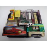 A tray containing boxed die cast vehicles to include Dinky, 1968 Jaguar and 1951 Volkswagen,