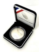 A US Mint 2014 $1 'baseball' silver proof coin, boxed. CONDITION REPORT: 27.2g.