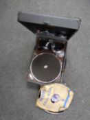 A HMV table top gramophone