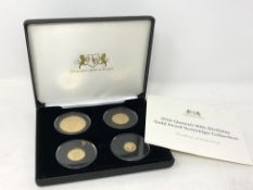 The 2016 Queen's 90th Birthday Gold Proof Sovereign Collection, comprising double sovereign,