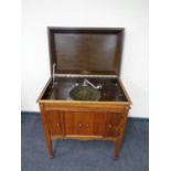 An early 20th century oak cased Colombia radiogram
