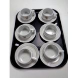Six Royal Mosa Rombouts coffee cups and saucers