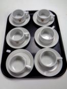 Six Royal Mosa Rombouts coffee cups and saucers