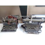 Two typewriters by Continental and Underwood