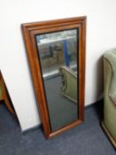 A mahogany framed antique mirror